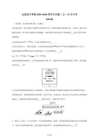 安徽省定远育才学校2025~2026学年九年级（上）12月月考物理试卷（含答案）