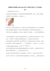 安徽省六安市舒城县部分校联考2026届九年级上册12月月考物理试卷（含答案）
