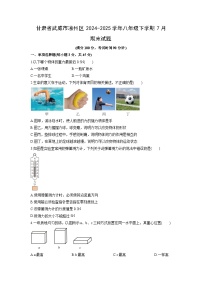 2024-2025学年甘肃省武威市凉州区八年级下学期7月期末物理试卷（学生版）