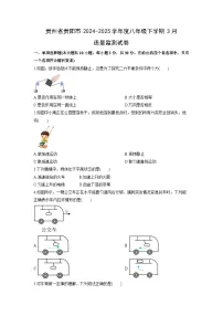 2024-2025学年贵州省贵阳市度八年级下学期3月质量监测物理试卷（学生版）