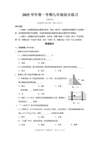 2026年上海市奉贤区中考一模九年级物理试题+答案
