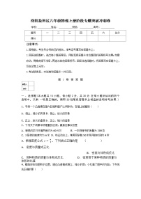 深圳盐田区八年级物理上册阶段专题突破冲刺卷及答案解析