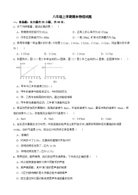 四川省绵阳市北川县2025年八年级上学期期末物理试题附答案