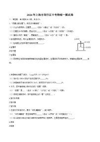 2026年上海市闵行区中考物理一模试卷-自定义类型