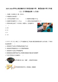 2025-2026学年山东省德州市宁津县育新中学、第四实验中学八年级（上）月考物理试卷（1月份）-自定义类型