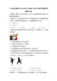 2025-2026学年广东佛山顺德九年级上册物理开学摸底考试模拟练习卷【含解析】