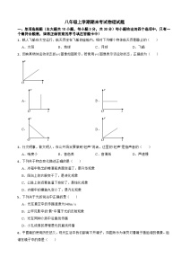 天津市西青区2025年八年级上学期期末考试物理试题附答案