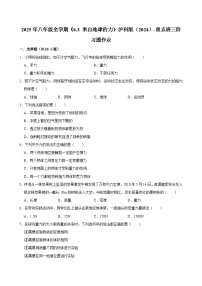 初中物理沪科版（2024）八年级全册（2024）来自地球的力复习练习题