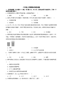 广西壮族自治区柳州市2025年八年级上学期期末物理试题附答案