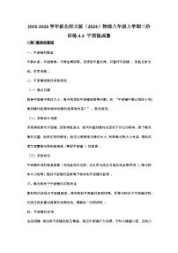 八年级上册（2024）平面镜成像的特点练习
