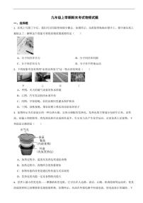 湖北省武汉市洪山区2025年九年级上学期期末考试物理试题及答案