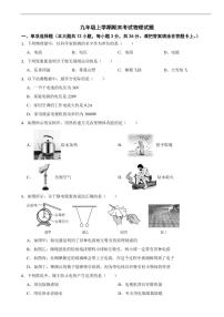 湖南省湘潭市2025年九年级上学期期末考试物理试题及答案