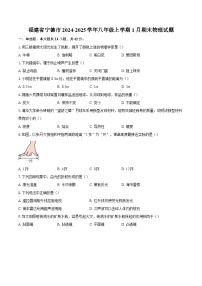 福建省宁德市2024-2025学年八年级上学期1月期末物理试题-自定义类型