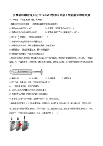 安徽省蚌埠市经开区2024-2025学年九年级上学期期末物理试题-自定义类型