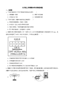河北省衡水市2025年九年级上学期期末考试物理试题附答案
