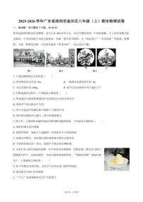 2025-2026学年广东省深圳市盐田区八年级（上）期末物理试卷（含答案）