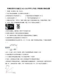 河南省郑州市高新区2024-2025学年九年级上学期期末物理试题-自定义类型