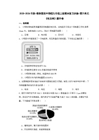 2025-2026年秋-教科版初中物理九年级上册期末单元复习测试-第六单元《电功率》提升卷