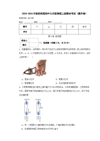 2025-2026年秋苏科版初中九年级物理上册期末考试（提升卷）