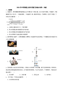 2026年中考物理二轮专项复习训练-热学：内能