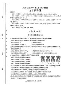 2025-2026学年度四川省成都市金牛区九年级上期期末物理试题（无答案）