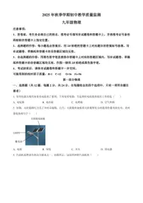 2025-2026学年湖北省鄂州市九年级上学期1月期末物理试题
