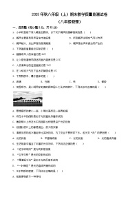 四川省绵阳市游仙区2025-2026学年八年级上学期1月期末物理试题（有解析）