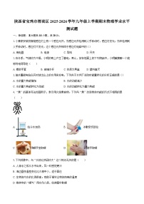 陕西省宝鸡市渭滨区2025-2026学年九年级上学期期末物理学业水平测试题-自定义类型
