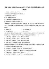 陕西省宝鸡市渭滨区2025-2026学年八年级上学期期末物理学业水平测试题-自定义类型