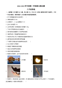 广东省东莞市八年级上学期期末物理试题（原卷版）(1)-A4