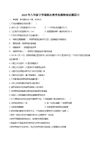 2025年八年级下学期期末教学检测物理试题四川-自定义类型