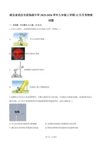 湖北省武汉市武珞路中学2025-2026学年九年级上学期12月月考物理试题（含答案）