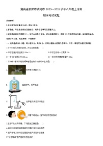 湖南省邵阳市武冈市2025--2026学年八年级上学期期末考试物理试卷（学生版）