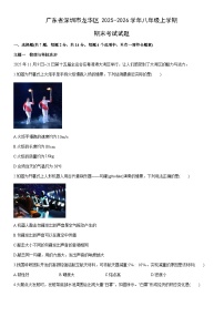 2025-2026学年广东省深圳市龙华区八年级上学期期末考试物理试卷（学生版）