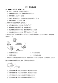 甘肃省武威市凉州区2026年中考一模物理试题附答案