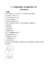 物理九年级上册（2024）15.3 用电器的正确使用一课一练