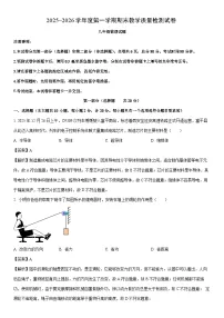 2025-2026学年陕西省渭南市高新区九年级上学期期末考试物理试卷（解析版）