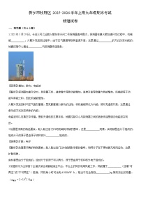 2025-2026学年河南省新乡市牧野区九年级上学期期末物理试卷（解析版）