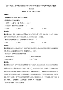 2025-2026学年新疆阿拉尔市第一师第二中学教育集团九年级上学期期末物理试卷（解析版）