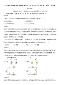 2025-2026学年江苏省盐城市东台市第四教育联盟九年级上学期2月期末物理试卷（解析版）