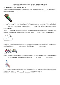 2024-2025学年河南省洛阳市八年级下学期期末练习物理试卷（学生版）