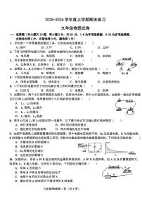 2025-2026学年辽宁省大连市高新区九上期末物理（含答案）试卷
