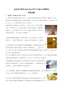 2025-2026学年安徽省定远县育才学校八年级上学期期末物理试题（含答案）