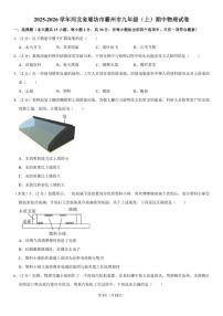 2025-2026学年河北省廊坊市霸州市九年级（上）期中物理试卷（含答案）