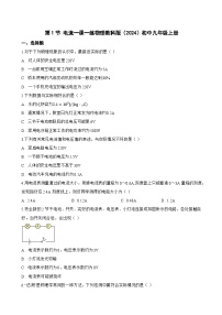 初中物理教科版（2024）九年级上册（2024）第1节 电流课堂检测