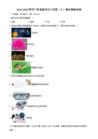广东省韶关市八年级上学期期末物理试卷-A4
