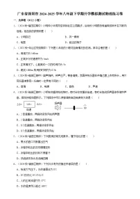 广东省深圳市八年级下学期开学适应性模拟测试物理练习卷-A4