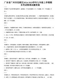 广东省广州市花都区2024-2025学年九年级上学期期末考试物理试题（解析版）