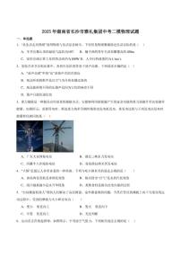 2025届湖南省长沙市雅礼集团九年级中考二模物理试卷（含答案）