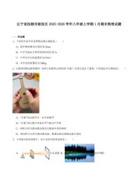 2025-2026学年辽宁省抚顺市新抚区八年级上学期1月期末教学质量检测物理试卷（含答案）